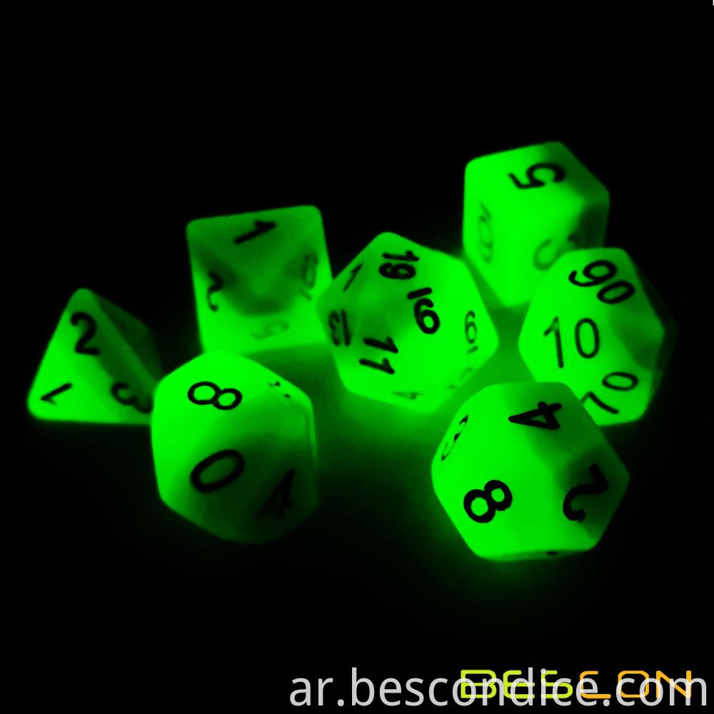 Forest Light Luminous Rpgs Dice Set 5